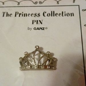 Silver princess pin 1" long